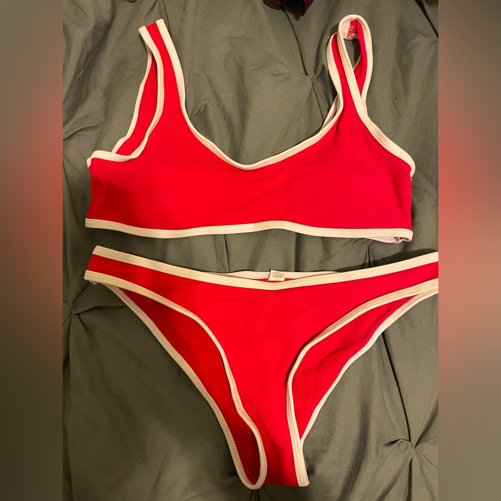 Red “lifeguard” bikini
